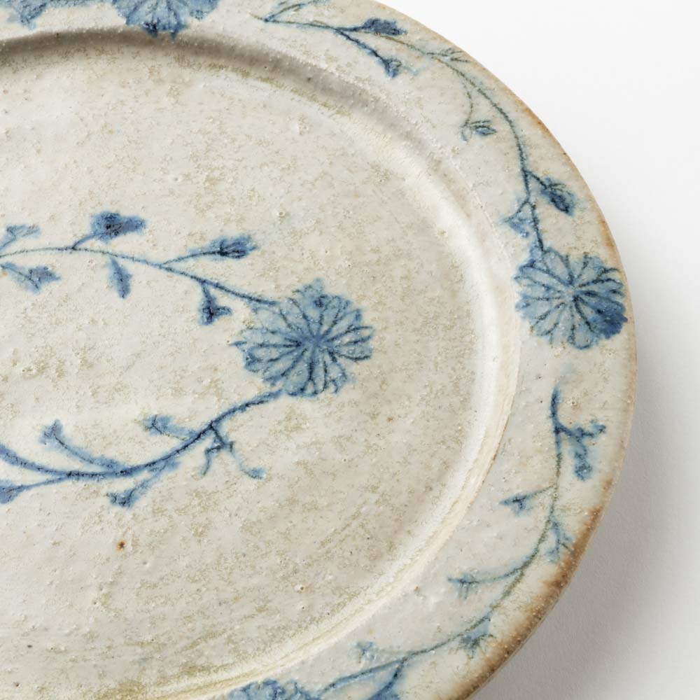 作家 加賀美円 安南手 7.5寸リム皿 作家 加賀美円 陶磁器作家もの