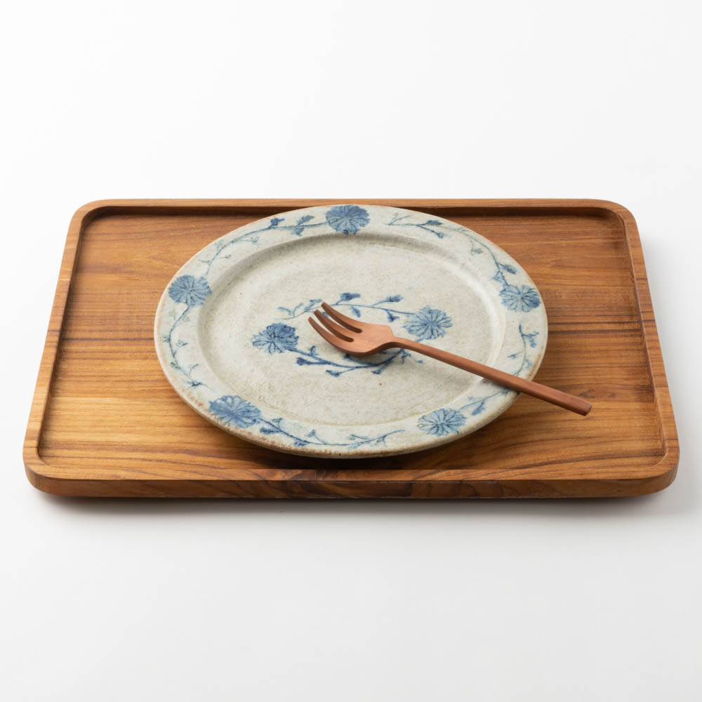 作家 加賀美円 安南手 7.5寸リム皿 作家 加賀美円 陶磁器作家もの