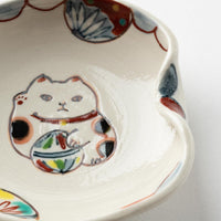 作家 大場紀穂子 招き猫豆皿兼箸置き 作家 大場紀穂子 陶磁器作家もの