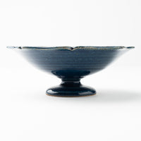 作家 亀井紀子 青彩 輪花高台小鉢 作家 亀井紀子 陶磁器作家もの