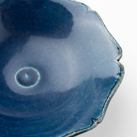 作家 亀井紀子 青彩 輪花高台小鉢 作家 亀井紀子 陶磁器作家もの