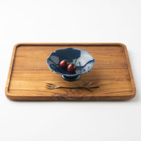 作家 亀井紀子 青彩 輪花高台小鉢 作家 亀井紀子 陶磁器作家もの