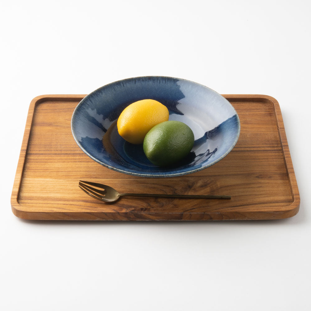 作家 亀井紀子 青彩 七寸鉢 作家 亀井紀子 陶磁器作家もの