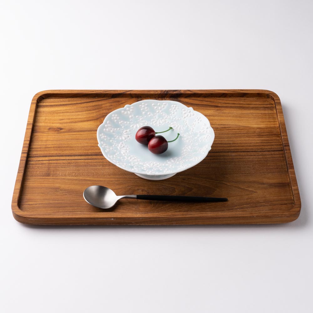 作家 大串真司 青磁華やぎ5寸コンポート 作家 大串真司 陶磁器作家もの