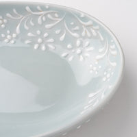 作家 大串真司 青磁小花だ円小皿 作家 大串真司 陶磁器作家もの