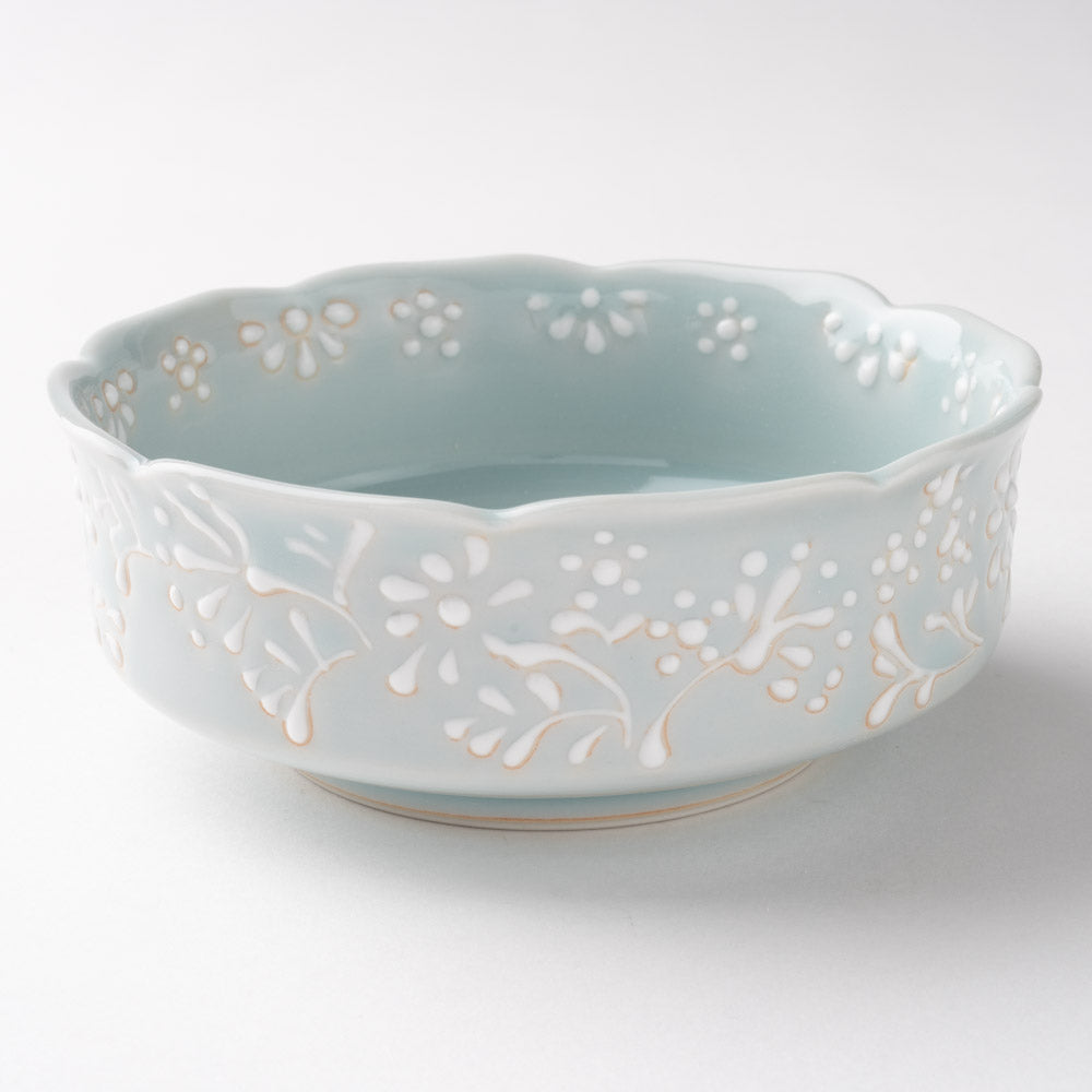 作家 大串真司 青磁小花多用鉢(小) 作家 大串真司 陶磁器作家もの