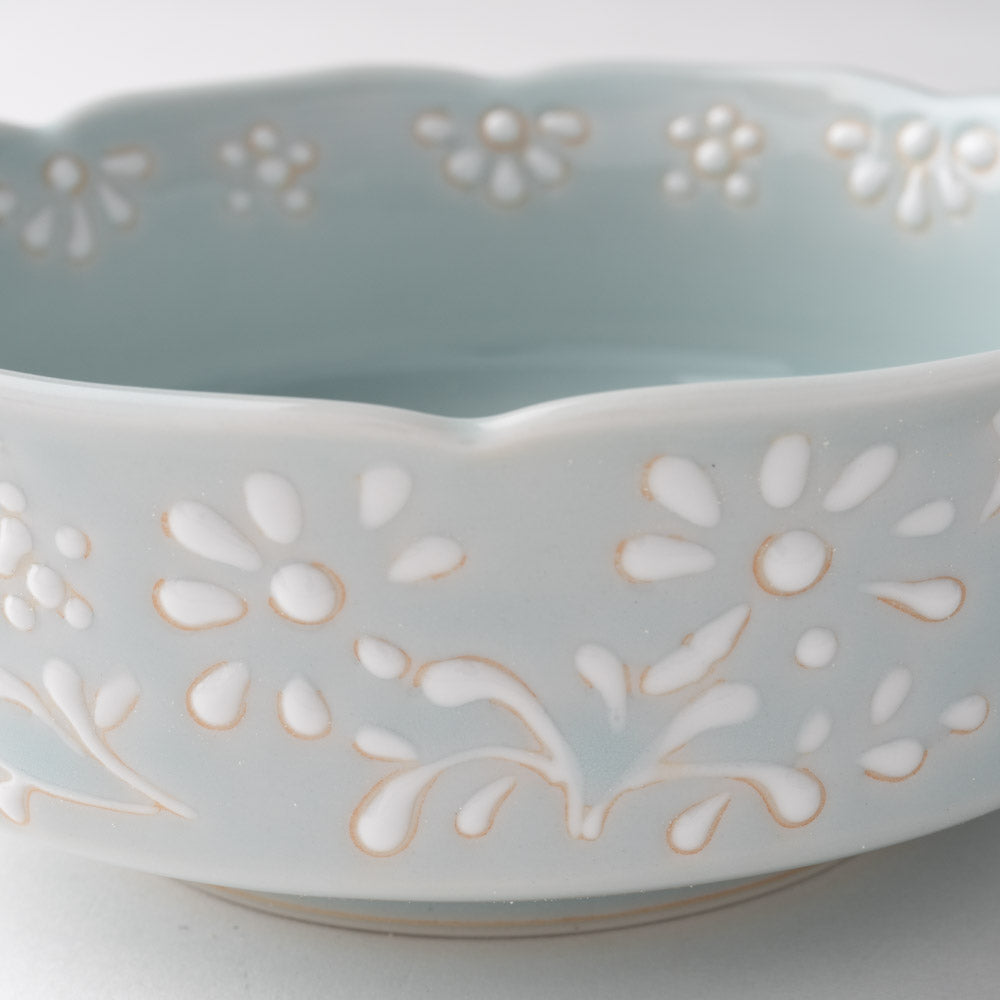 作家 大串真司 青磁小花多用鉢(小) 作家 大串真司 陶磁器作家もの