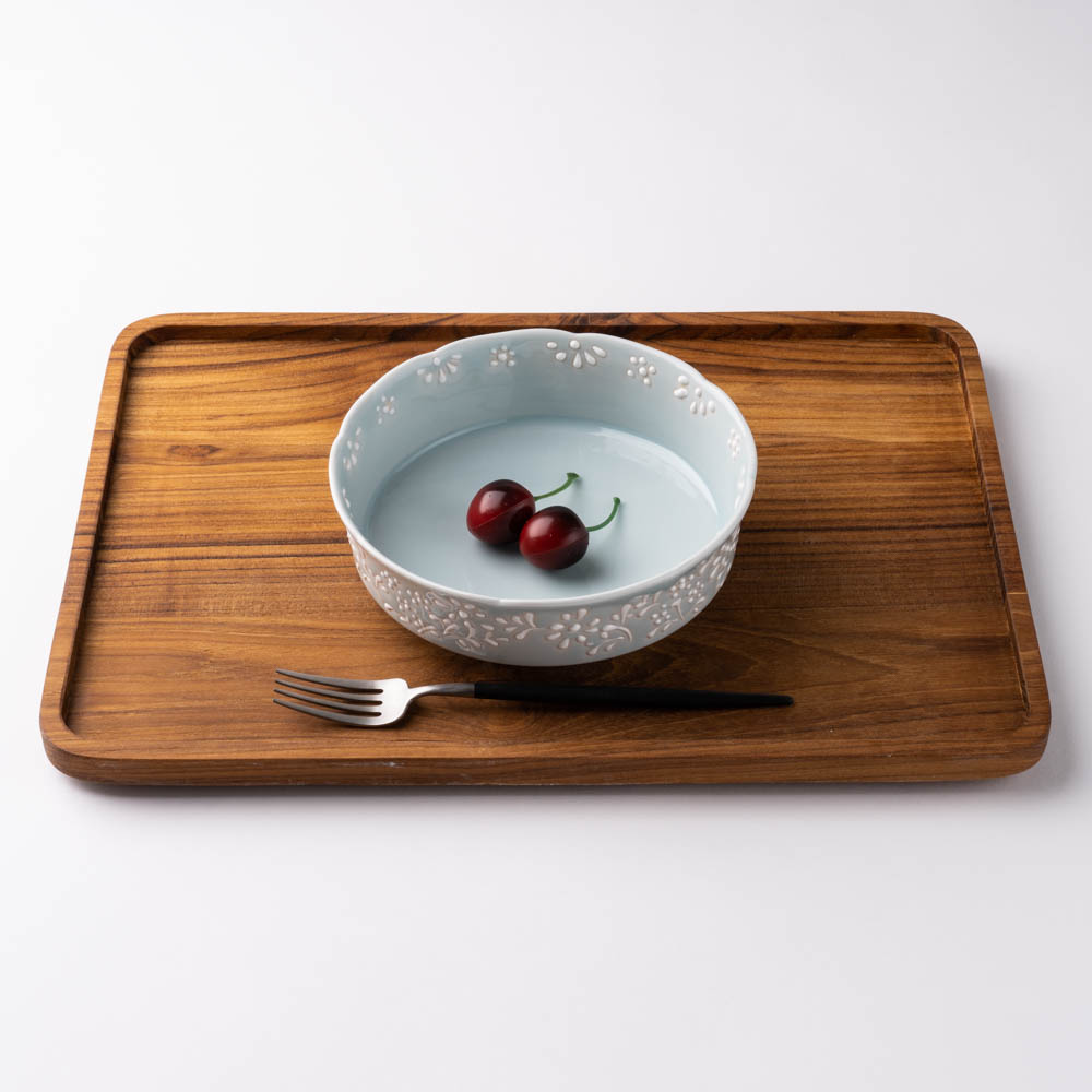 作家 大串真司 青磁小花多用鉢(大) 作家 大串真司 陶磁器作家もの