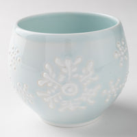 作家 大串真司 青磁雪紋丸々カップ 作家 大串真司 陶磁器作家もの