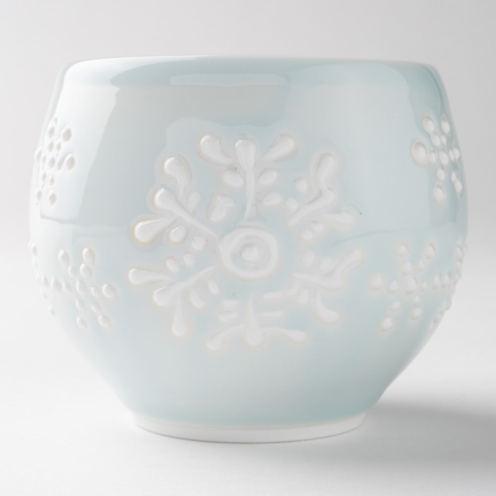 作家 大串真司 青磁雪紋丸々カップ 作家 大串真司 陶磁器作家もの