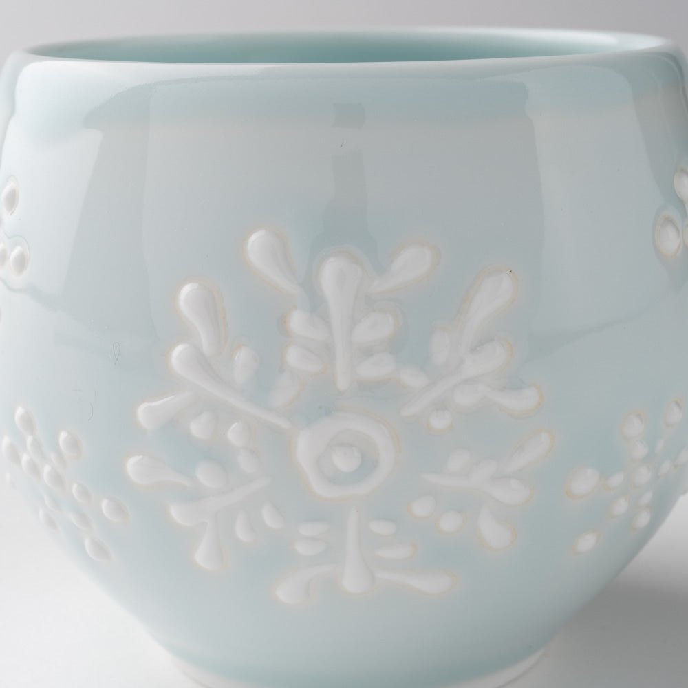 作家 大串真司 青磁雪紋丸々カップ 作家 大串真司 陶磁器作家もの