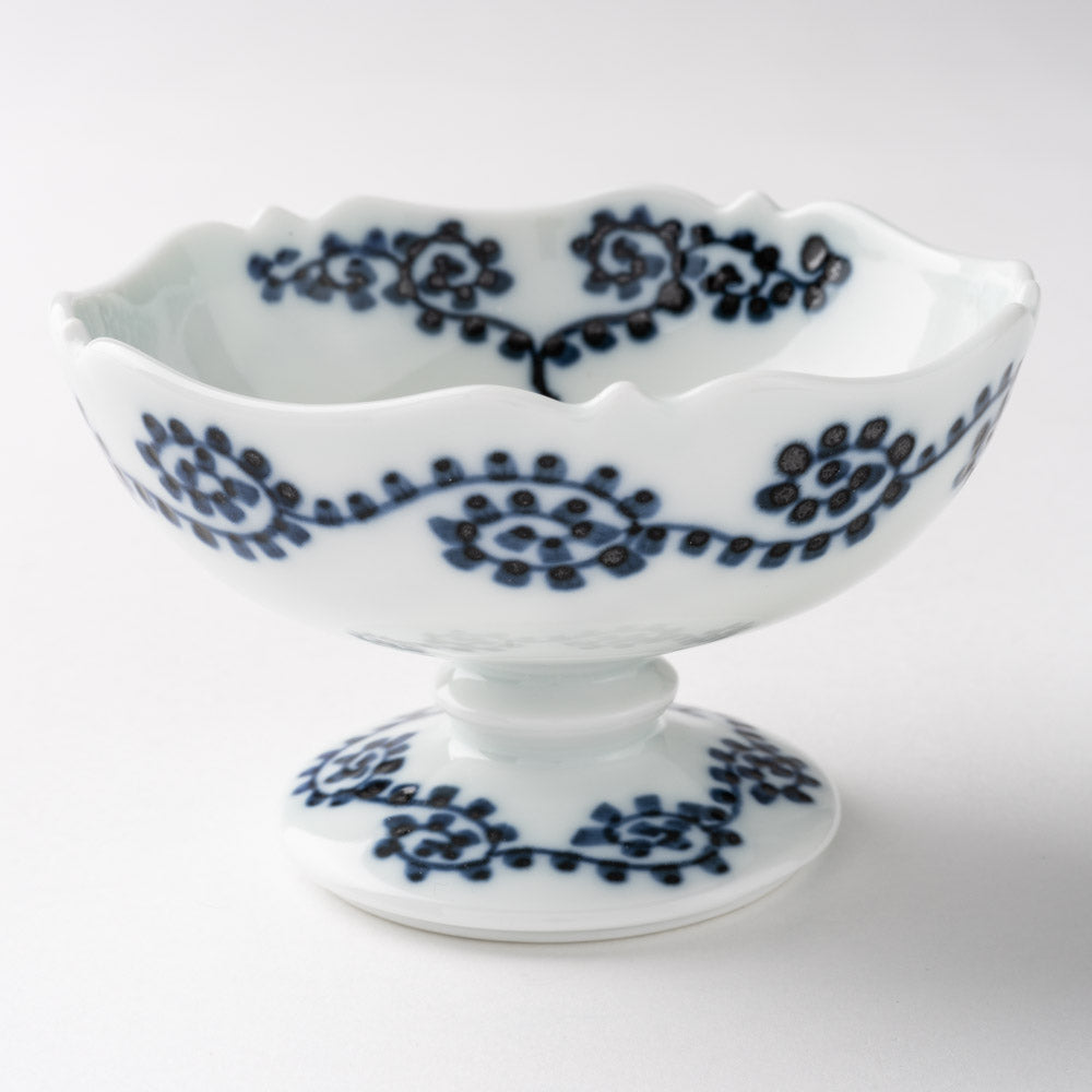 作家 大串真司 タコ唐草高台小付け 作家 大串真司 陶磁器作家もの