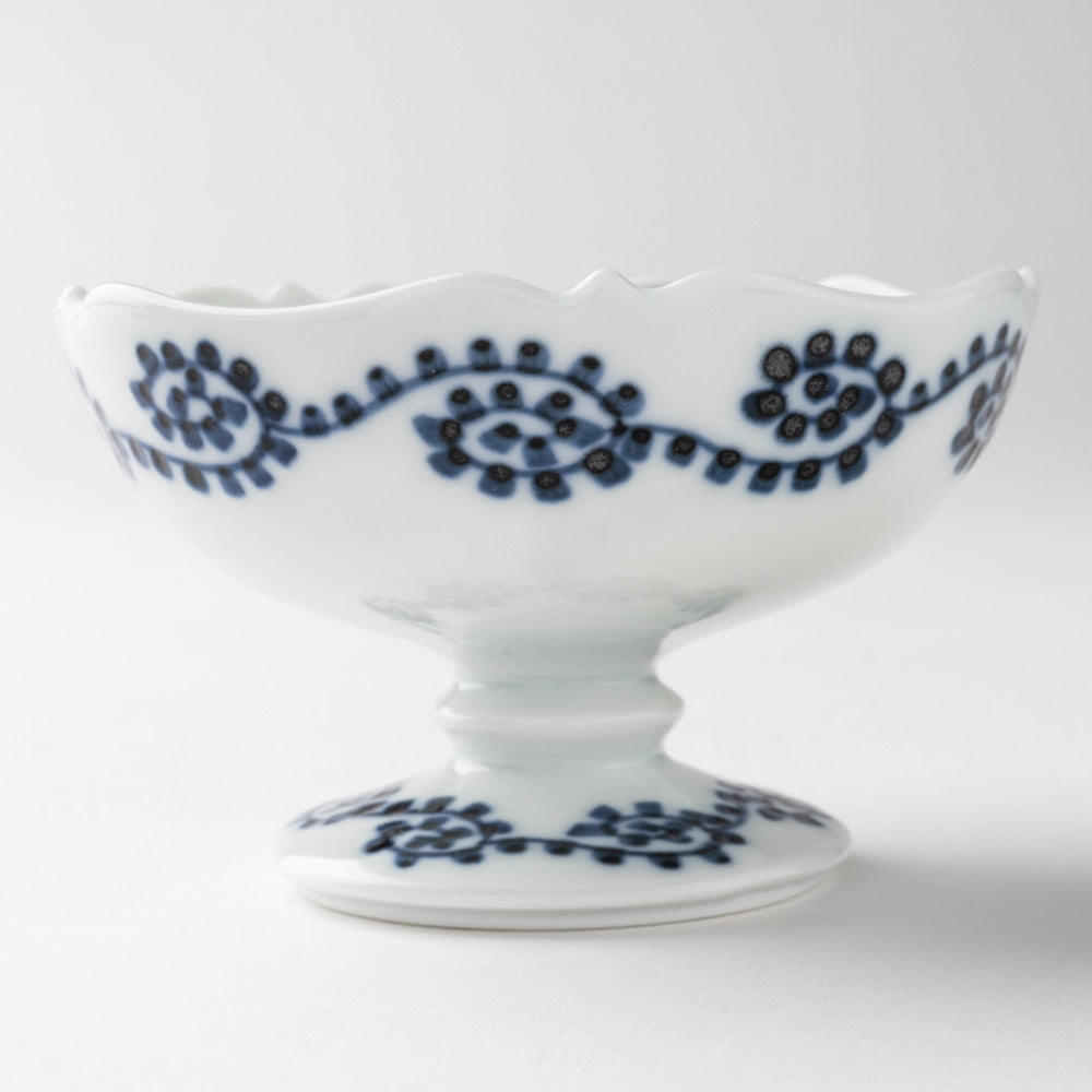 作家 大串真司 タコ唐草高台小付け 作家 大串真司 陶磁器作家もの