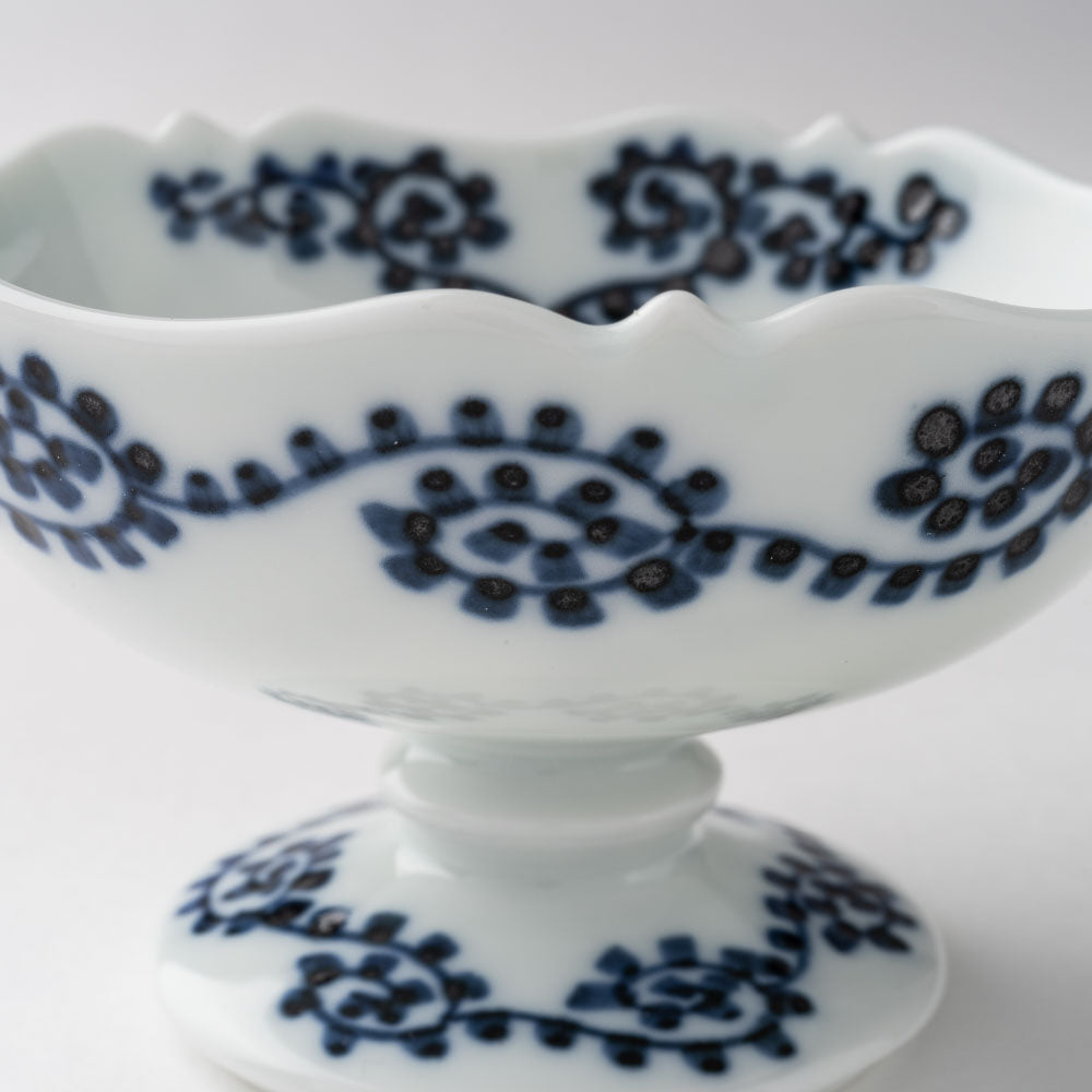 作家 大串真司 タコ唐草高台小付け 作家 大串真司 陶磁器作家もの