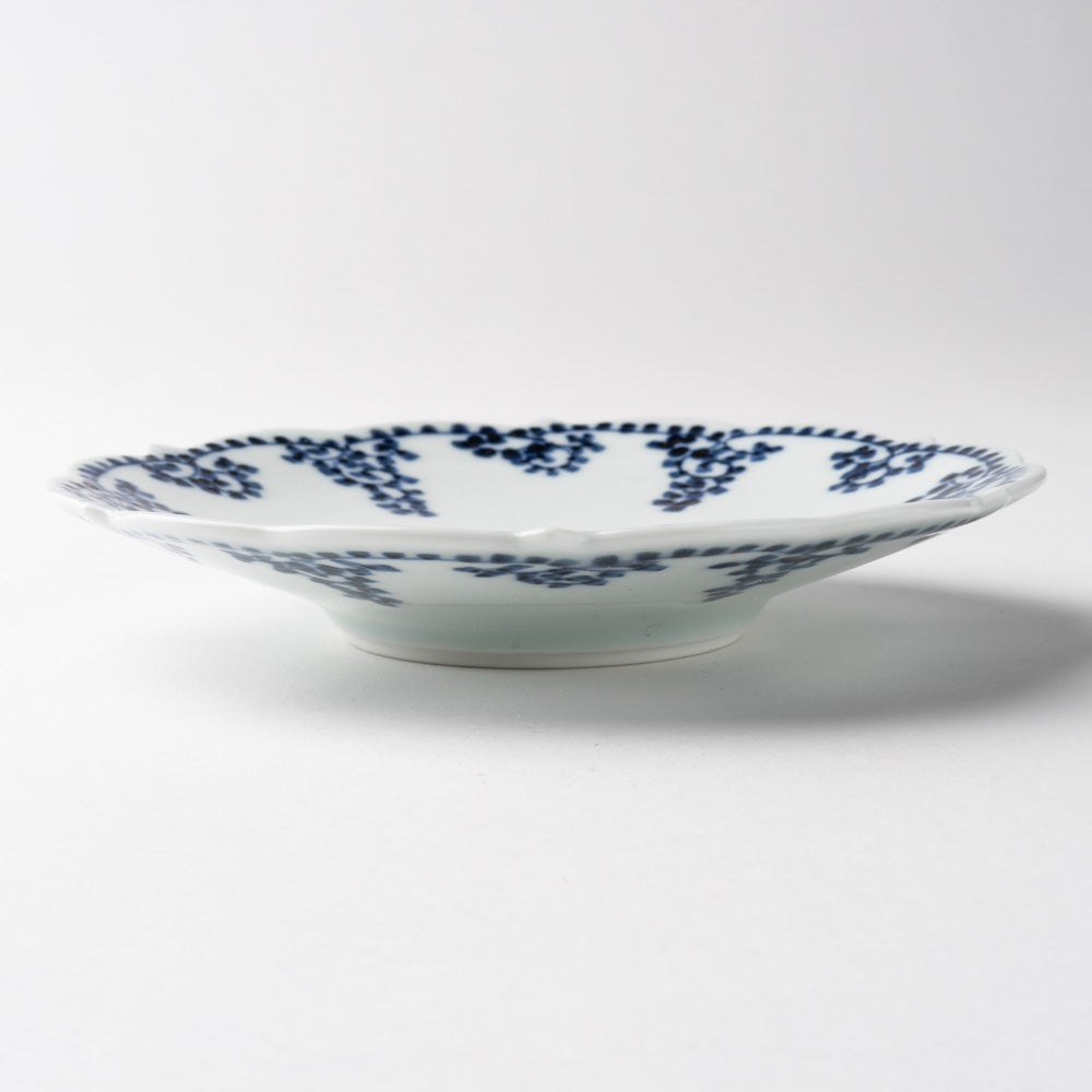 作家 大串真司 桔梗渕タコ唐草5寸皿 作家 大串真司 陶磁器作家もの