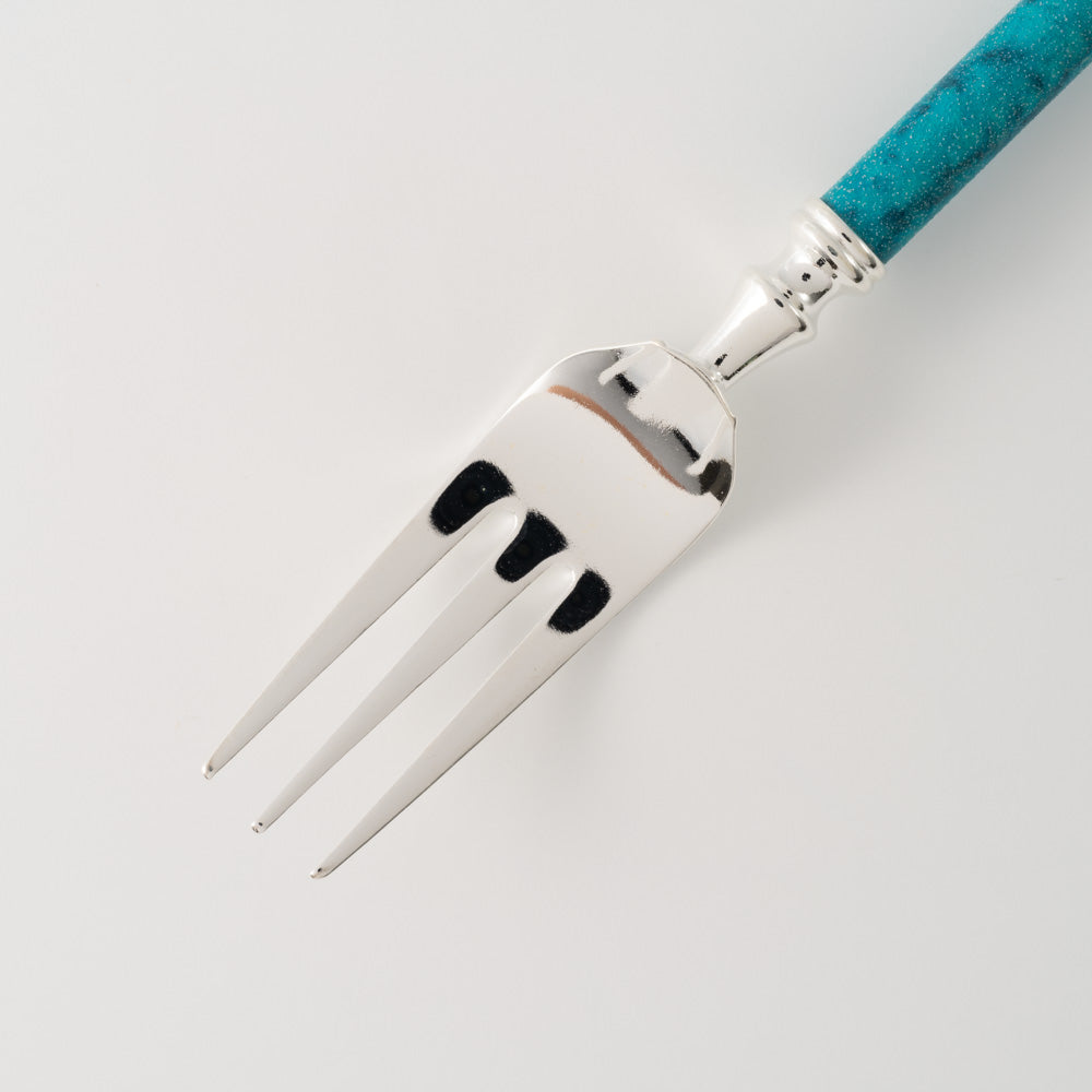 折燕ORI-EN Carino ヒメフォーク Silver & Blue アルチザン 金工もの