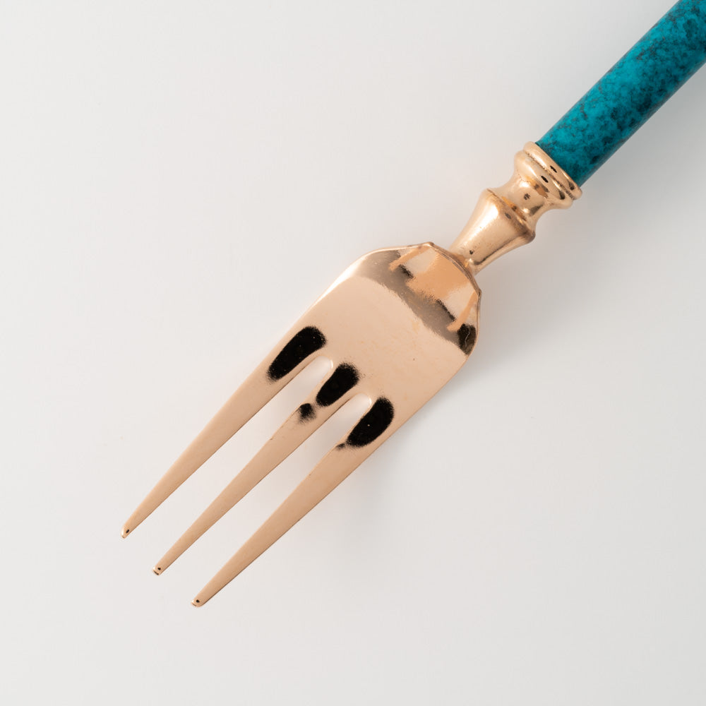 折燕ORI-EN Carino ヒメフォーク Pink Gold & Blue アルチザン 金工もの