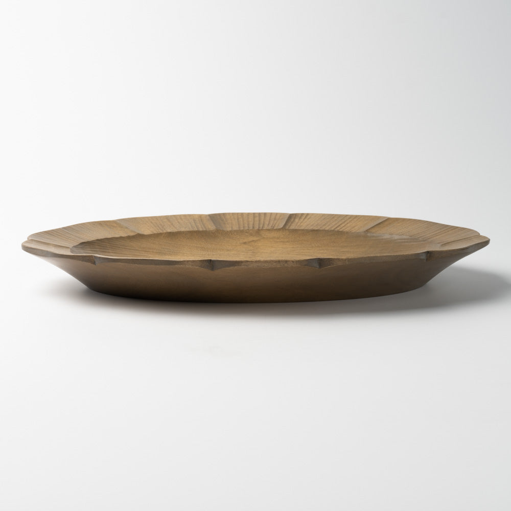 作家 岡野達也 花型 オーバルリム 中 草木染 作家 岡野達也 木工もの