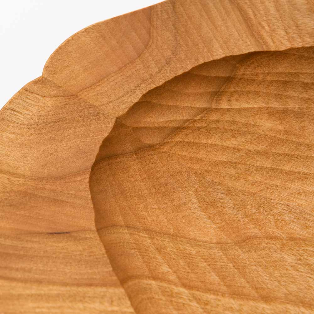 作家 岡野達也 花型 オーバルリム 中 チェリー材 作家 岡野達也 木工もの