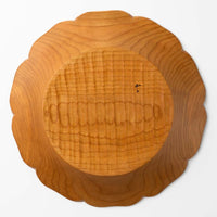 作家 岡野達也 花皿 チェリー材 作家 岡野達也 木工もの