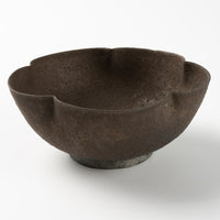 作家 冨部咲喜子 鉄釉梅型小鉢 作家 冨部咲喜子 陶磁器作家もの