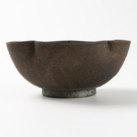 作家 冨部咲喜子 鉄釉梅型小鉢 作家 冨部咲喜子 陶磁器作家もの