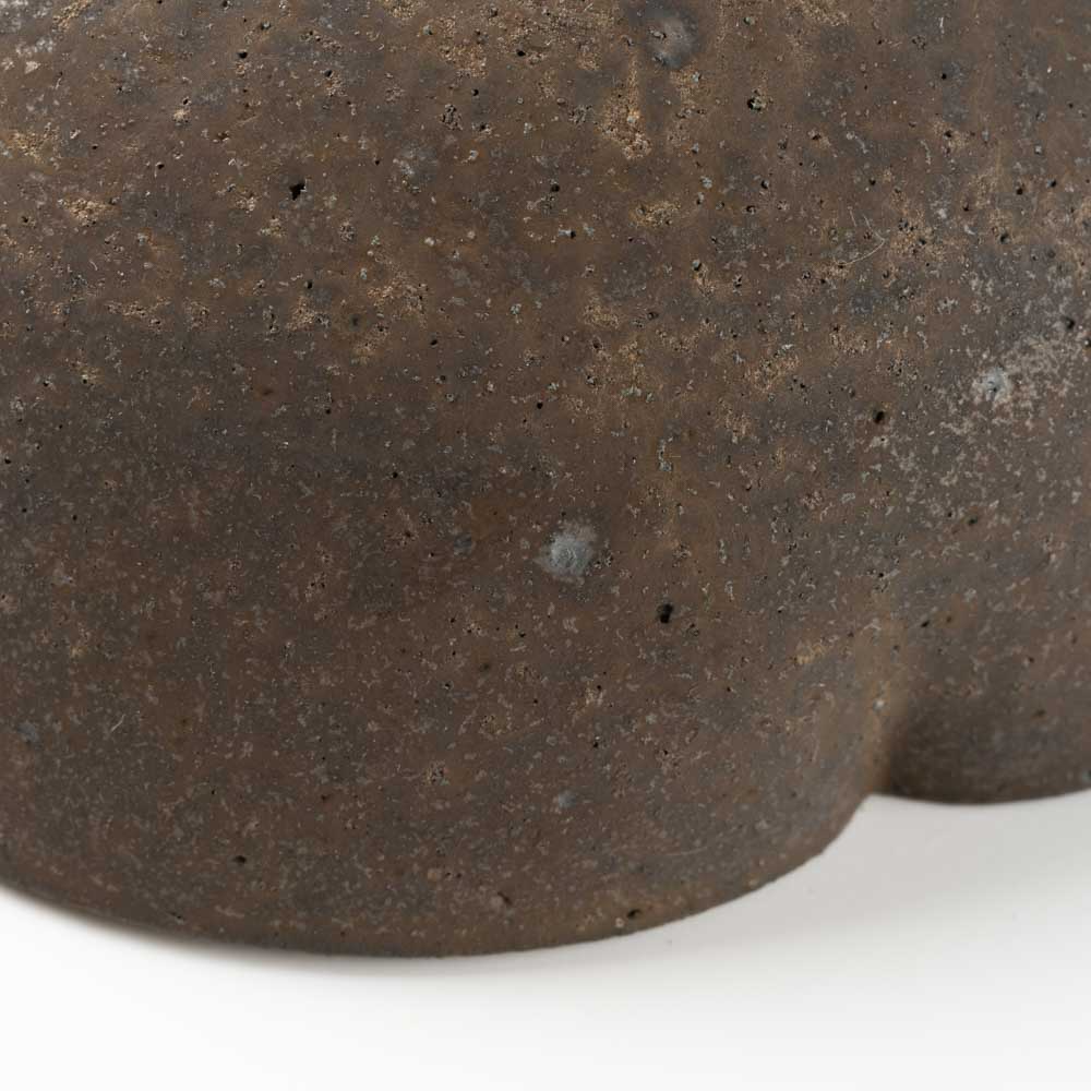 作家 冨部咲喜子 鉄釉梅型小鉢 作家 冨部咲喜子 陶磁器作家もの