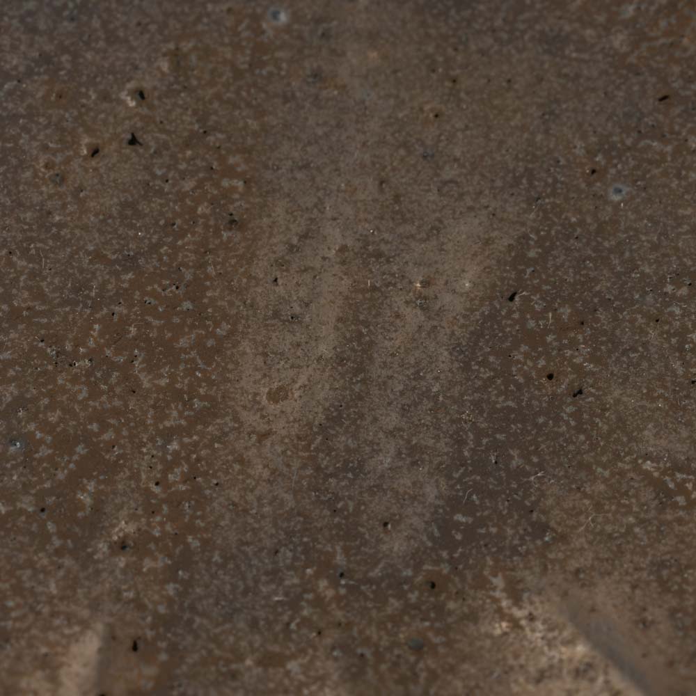 作家 冨部咲喜子 鉄釉輪花豆皿 作家 冨部咲喜子 陶磁器作家もの