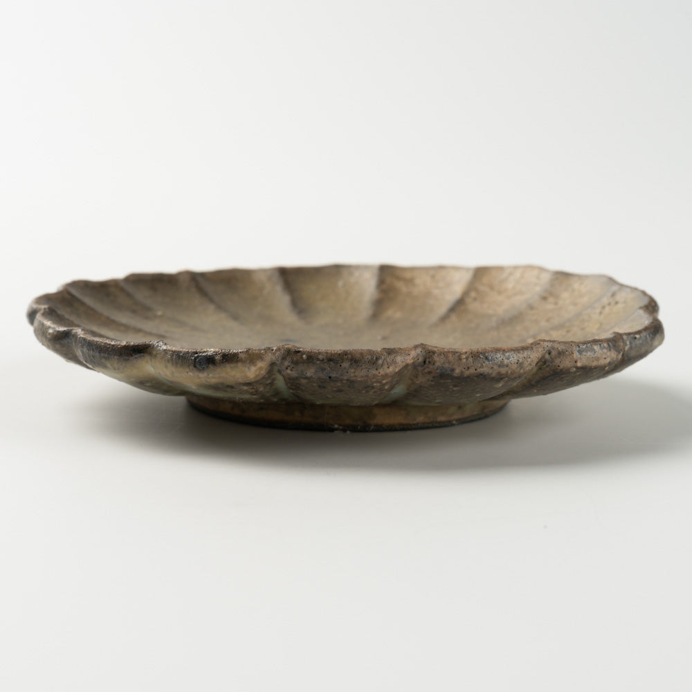 作家 冨部咲喜子 粉引輪花豆皿 作家 冨部咲喜子 陶磁器作家もの