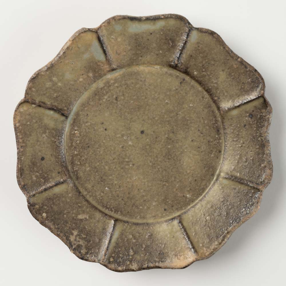 作家 冨部咲喜子 粉引リム輪花豆皿 作家 冨部咲喜子 陶磁器作家もの