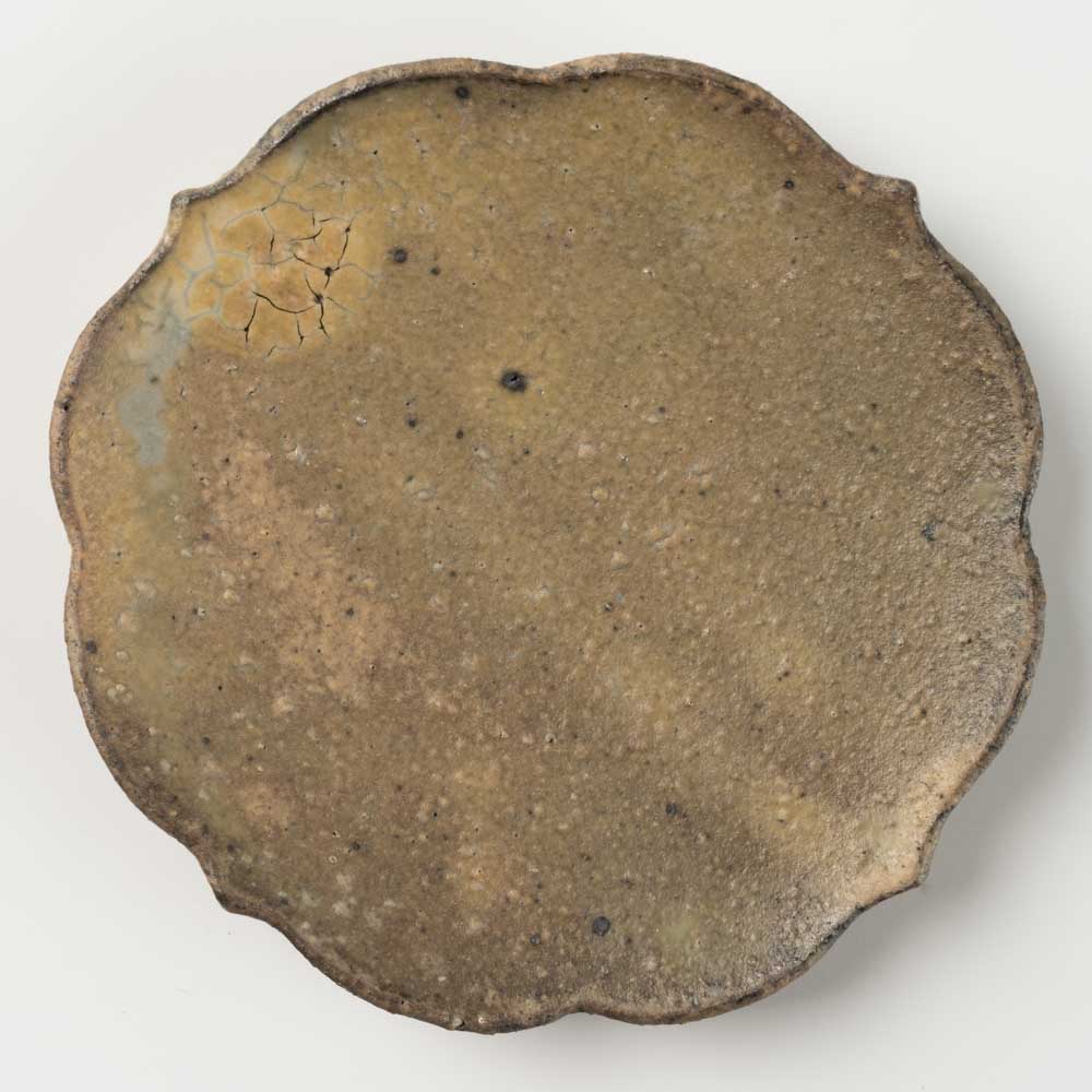 作家 冨部咲喜子 粉引木瓜形豆皿 作家 冨部咲喜子 陶磁器作家もの