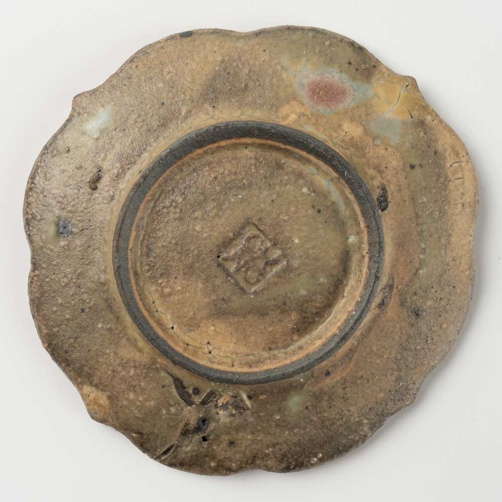 作家 冨部咲喜子 粉引木瓜形豆皿 作家 冨部咲喜子 陶磁器作家もの