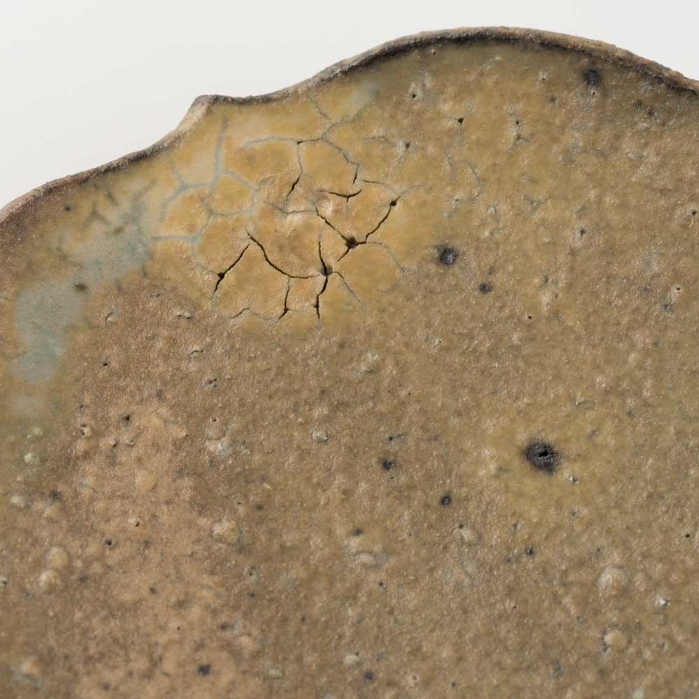 作家 冨部咲喜子 粉引木瓜形豆皿 作家 冨部咲喜子 陶磁器作家もの