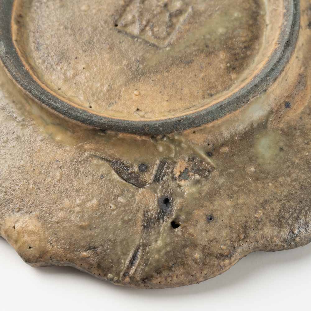 作家 冨部咲喜子 粉引木瓜形豆皿 作家 冨部咲喜子 陶磁器作家もの