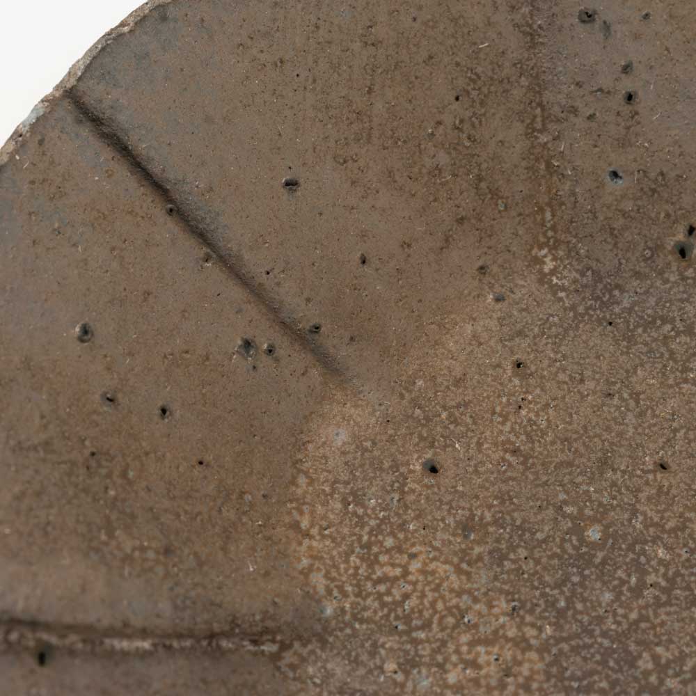 作家 冨部咲喜子 鉄釉八角輪花豆皿 作家 冨部咲喜子 陶磁器作家もの