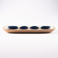 やちむん 一翠窯 長方皿(小) 呉須丸紋 やちむん 一翠窯 やちむん