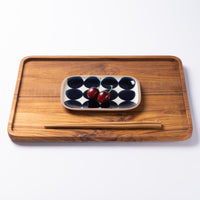 やちむん 一翠窯 長方皿(小) 呉須丸紋 やちむん 一翠窯 やちむん