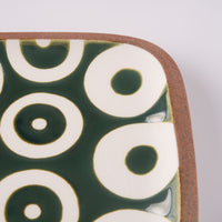 やちむん 一翠窯 長方皿(小) ヘゴ 緑 やちむん 一翠窯 やちむん