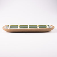 やちむん 一翠窯 長方皿(小) タイル 緑 やちむん 一翠窯 やちむん