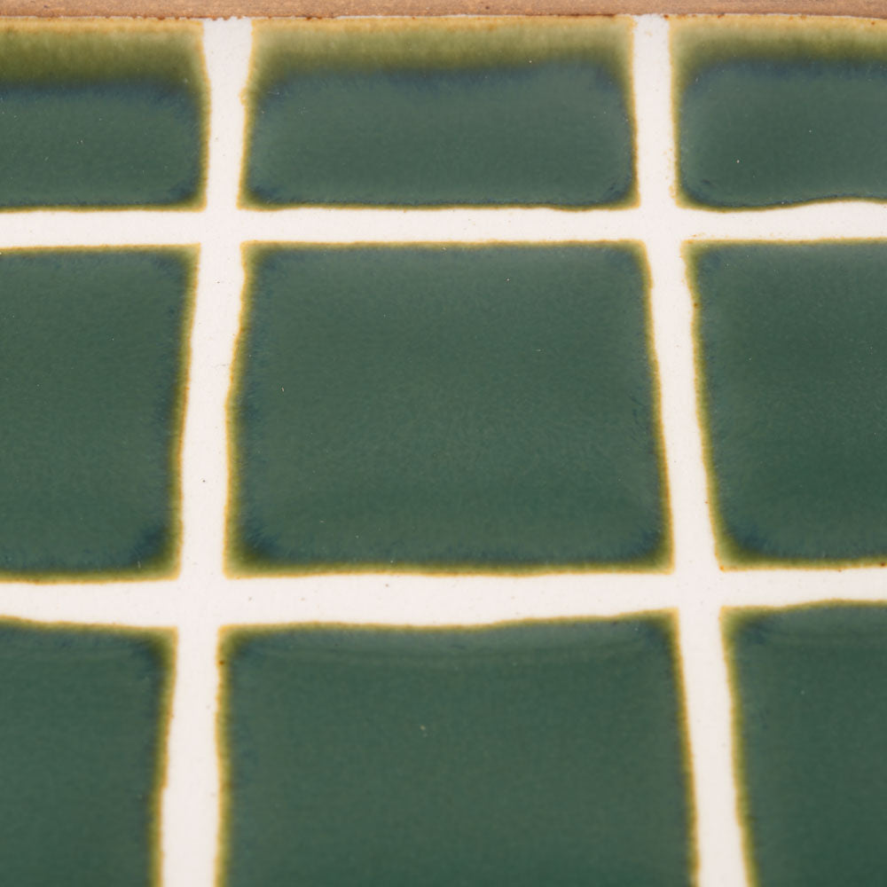 やちむん 一翠窯 長方皿(小) タイル 緑 やちむん 一翠窯 やちむん