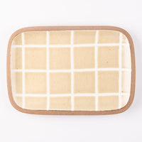 やちむん 一翠窯 長方皿(小) タイル 白(キビ灰) やちむん 一翠窯 やちむん