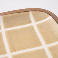 やちむん 一翠窯 長方皿(小) タイル 白(キビ灰) やちむん 一翠窯 やちむん