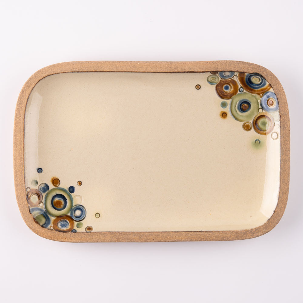 やちむん 一翠窯 長方皿(小) シャボン やちむん 一翠窯 やちむん