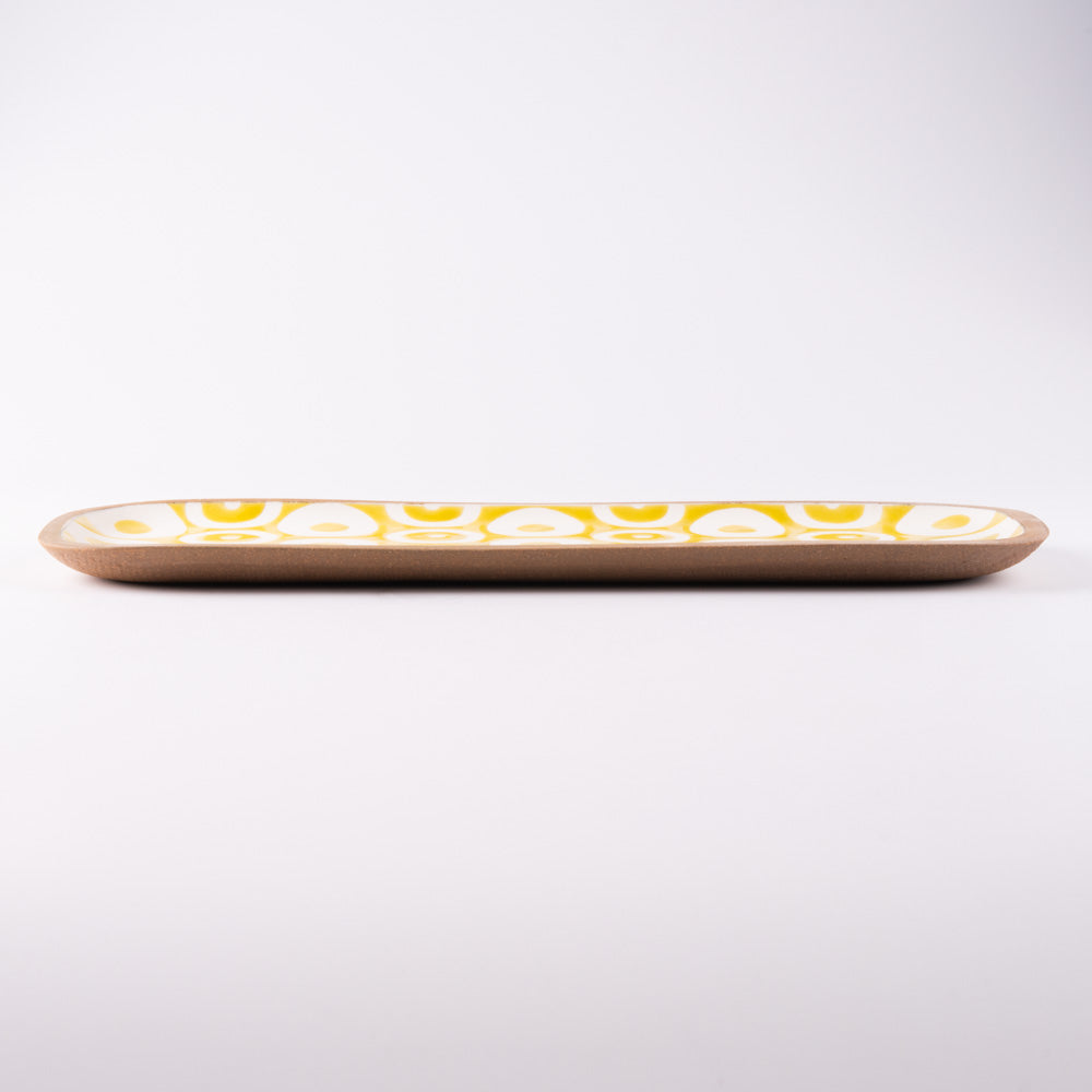 やちむん 一翠窯 長方皿(長) ヘゴ 黄 やちむん 一翠窯 やちむん