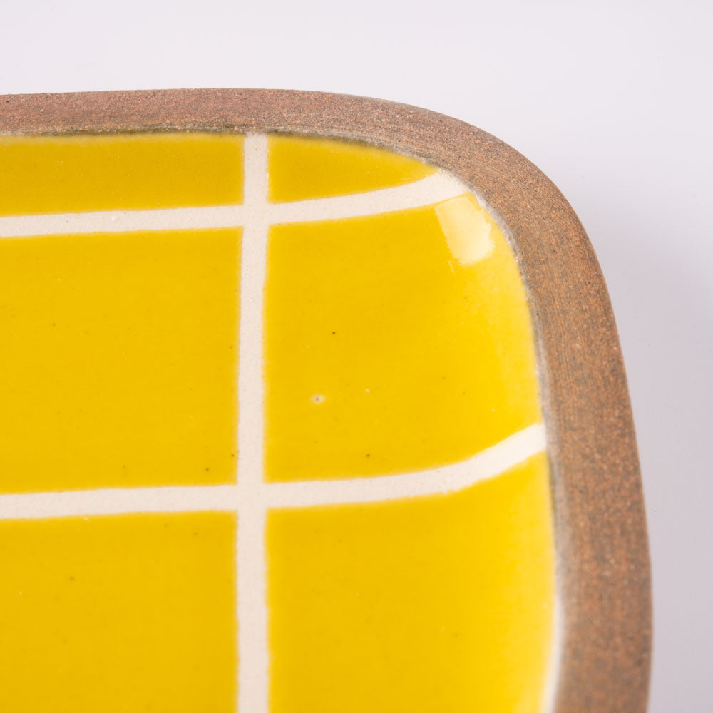 やちむん 一翠窯 長方皿(長) タイル 黄 やちむん 一翠窯 やちむん