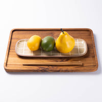 やちむん 一翠窯 長方皿(長) タイル 白(キビ灰) やちむん 一翠窯 やちむん