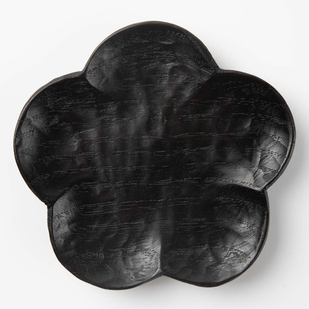 作家 田中陽三 豆皿 梅(漆塗り) 作家 田中陽三 木工もの