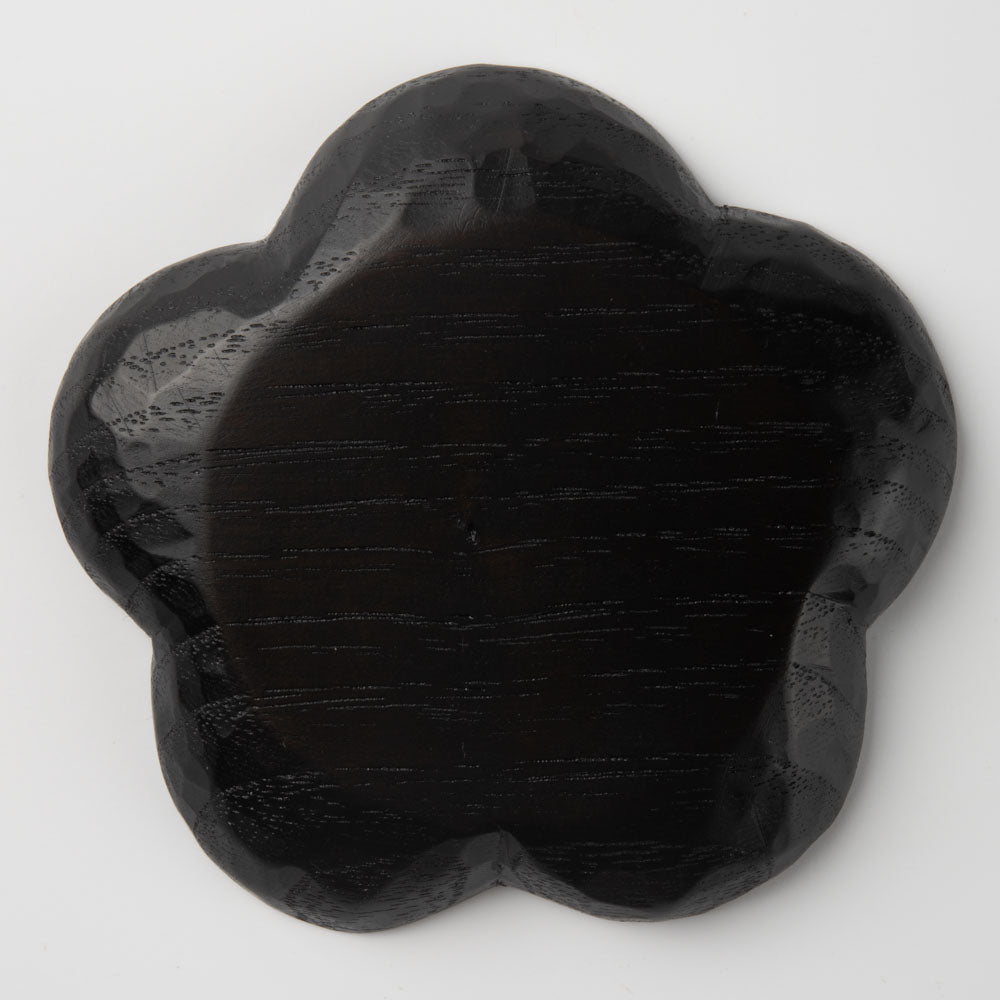 作家 田中陽三 豆皿 梅(漆塗り) 作家 田中陽三 木工もの