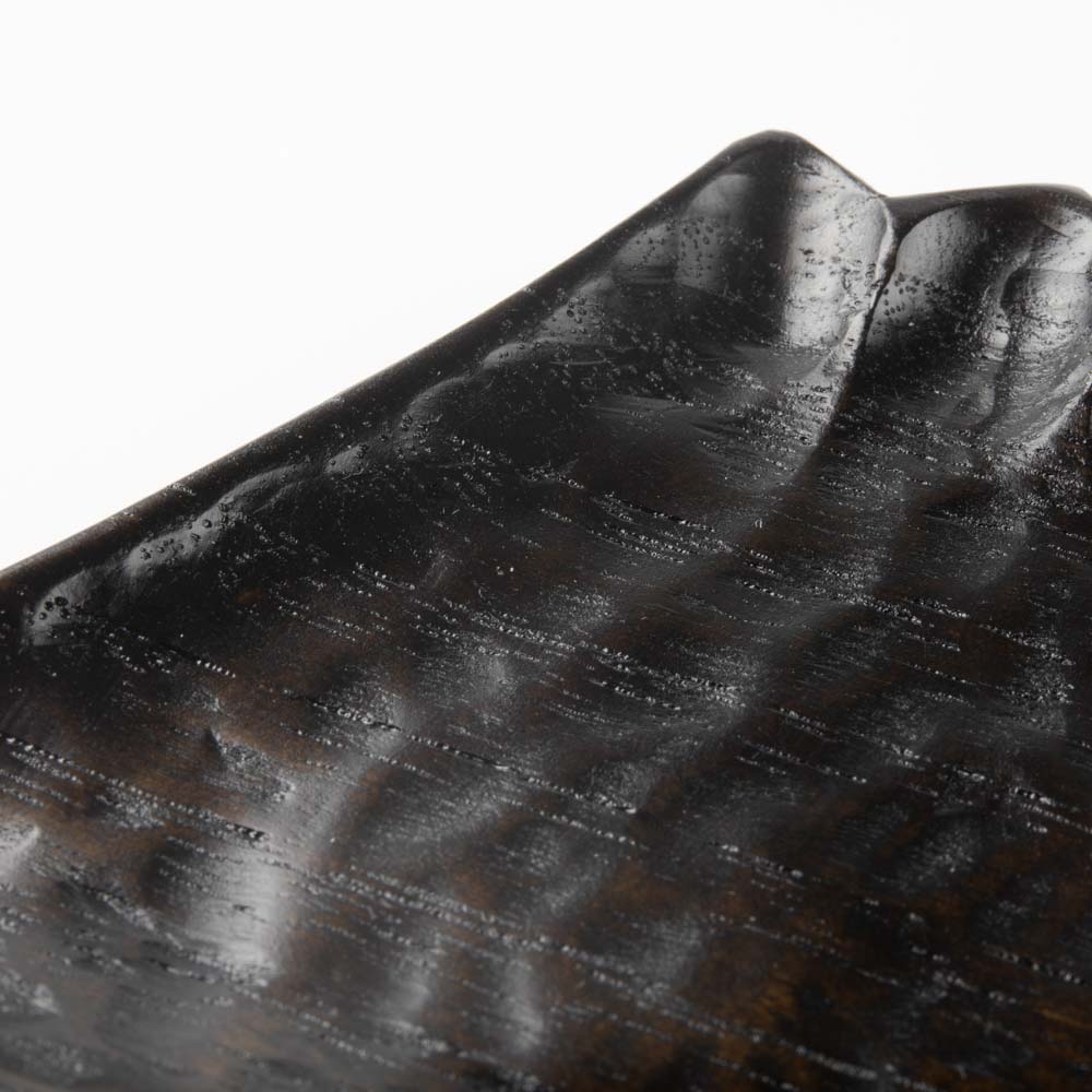 作家 田中陽三 豆皿 富士山(漆塗り) 作家 田中陽三 木工もの