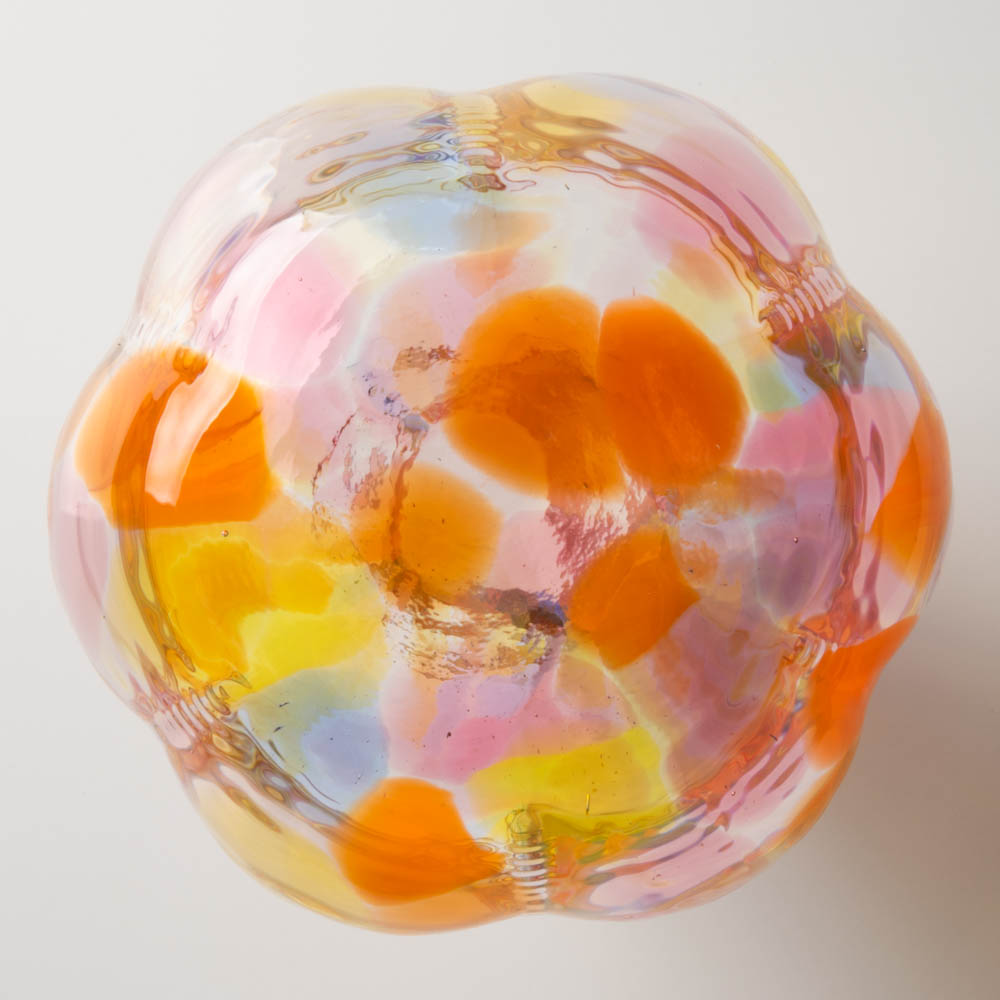 津軽びいどろ 花ひかり サンセットオレンジ 津軽びいどろ ガラスもの